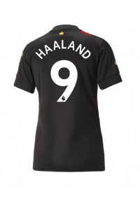 Manchester City Erling Haaland #9 Fotballdrakt Borte Klær Dame 2022-23 Korte ermer